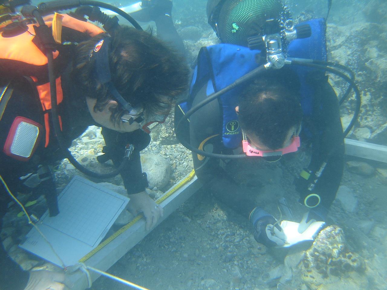 Recording underwater finds